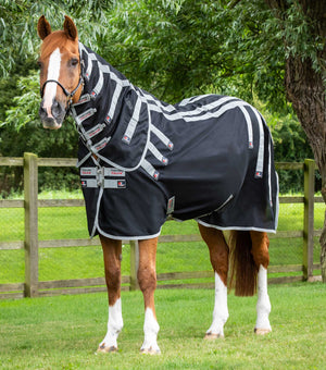 Woof Wear – Couverture magnétique avec couvre-cou Magni-Teque Premier Equine Black | Sellerie Bucéphale