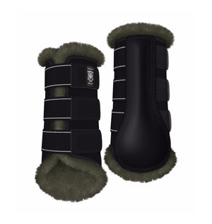 Mattès – Guêtres de Dressage Mattès Professional mouton Blanc L Antérieurs | Sellerie Bucéphale