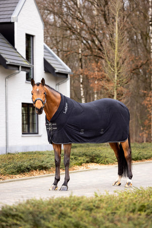 Couverture de récupération LeMieux Kudos Fleece noire portée