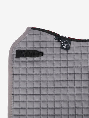 Tapis de dressage LeMieux Cotton Square gris détail des finitions