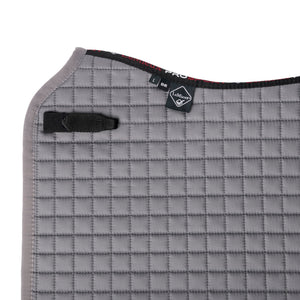 Tapis de dressage LeMieux Cotton Square gris détail de la bordure