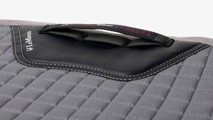 Tapis de dressage LeMieux Cotton Square gris détail de la couture