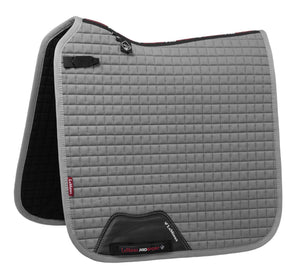 Tapis de dressage LeMieux Cotton Square gris vue de dos