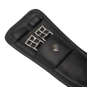 Sangle de dressage anatomique Gel-Tek LeMieux noire détail du gel