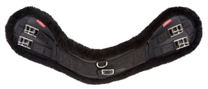 Sangle intégrée de dressage LeMieux noire vue de trois quarts