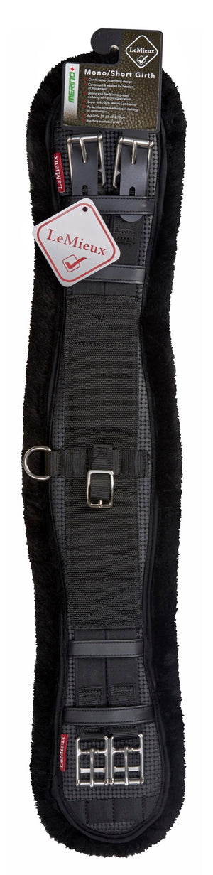 Sangle intégrée de dressage LeMieux noire vue rapprochée