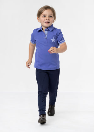 Pantalon d'équitation LeMieux Junior Pro bleu marine porté