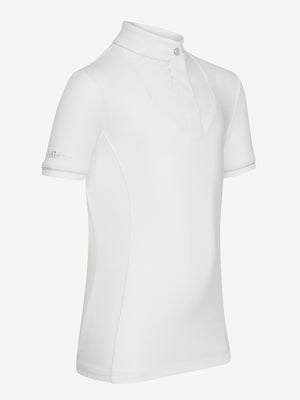 Chemisier de concours Belle Young Rider blanc détail du tissu