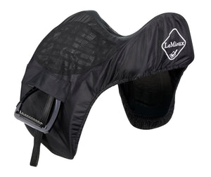 Housse de selle Ride On Dressage LeMieux ProKit noire vue de détail