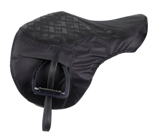 Housse de selle Ride On GP LeMieux ProKit noire vue de dos