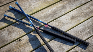 Cravache Pro Baton LeMieux bleu marine en situation