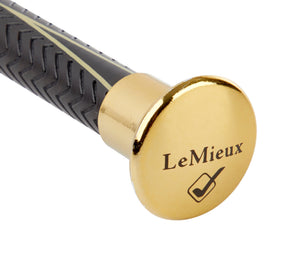 Cravache de dressage LeGrip LeMieux marron détail de la poignée