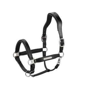 Licol en cuir STALLION Eskadron Core noir, garnitures nickelées