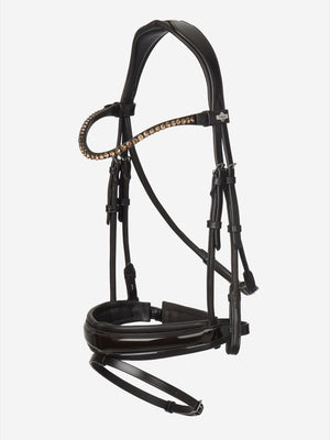 Bridon de dressage verni LeMieux Kudos marron