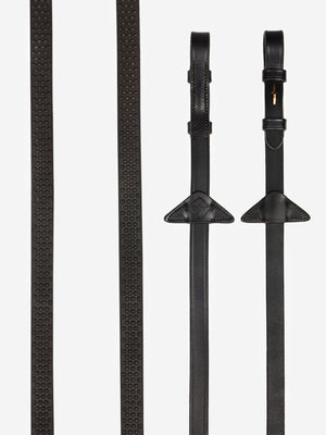 Rênes caoutchouc souples LeMieux boucle laiton marron