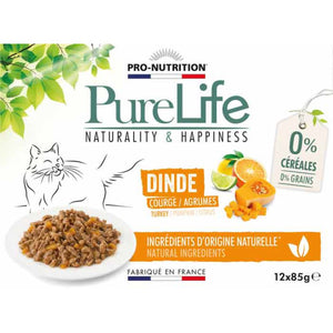 Pro-Nutrition – Pâtée pour chat à la dinde - PURE LIFE WET DINDE    | Sellerie Bucéphale