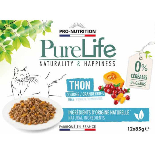 Pro-Nutrition – Pâtée pour chat - Pro-Nutrition PURE LIFE WET THON    | Sellerie Bucéphale