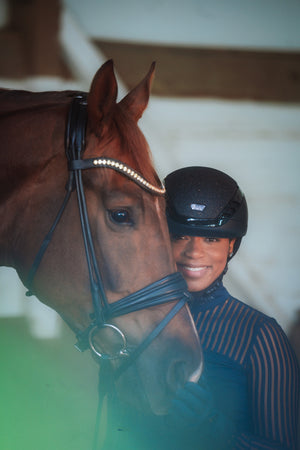 Capacete ABUS Pikeur AirLuxe Supreme Glam viseira curta