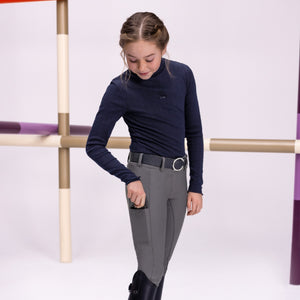 Pikeur – Culotte enfant Pikeur Full Grip 9306 Bleu marine 164  | Sellerie Bucéphale