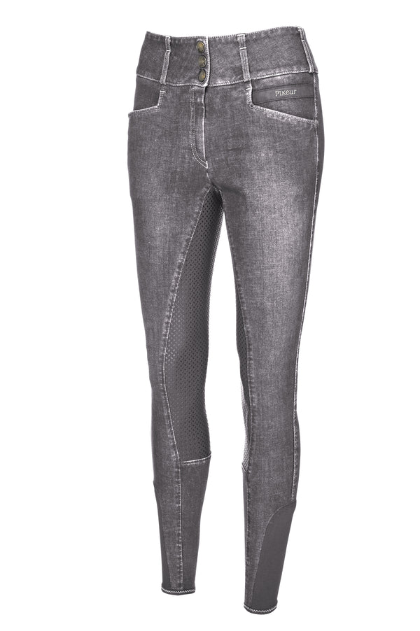 Pantaloni da equitazione in jeans <tc>PIKEUR</tc> CANDELA presa completa