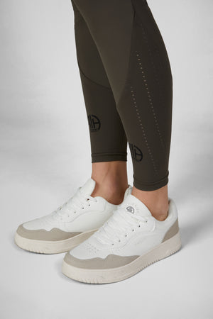 Pikeur CEELINA Matrix GripTec pantalon d'équitation, coloris deep khaki, porté, détail