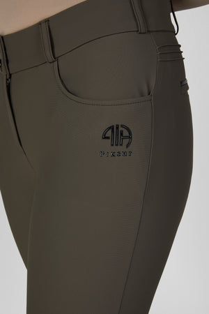 Pikeur CEELINA Matrix GripTec pantalon d'équitation, coloris deep khaki, porté, détail