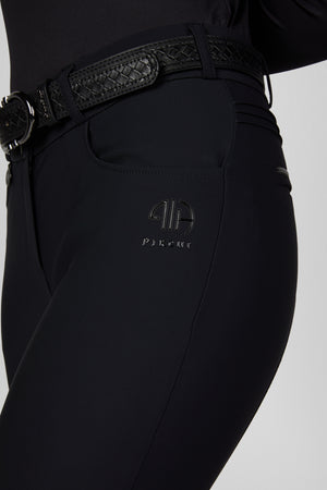 Pikeur CEELINA Matrix GripTec pantalon d'équitation, coloris noir, porté, détail