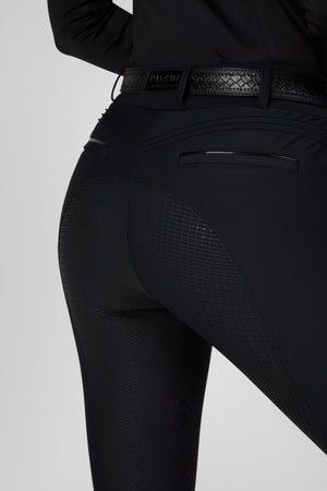 Pikeur CEELINA Matrix GripTec pantalon d'équitation, coloris noir, porté, détail