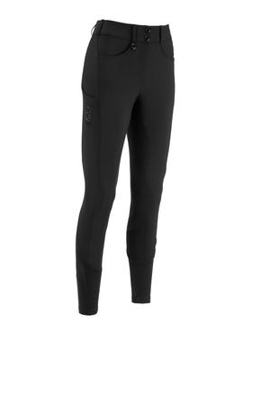 Pikeur CEELINA Grid TexLeather pantalon d'équitation, coloris noir, vue de face