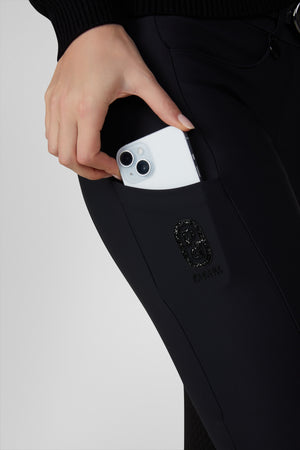 Pikeur CEELINA Grid TexLeather pantalon d'équitation, coloris noir, porté, détail