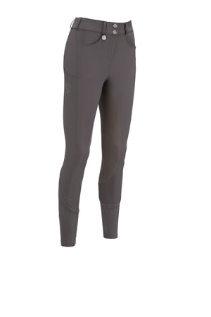 Pikeur CEELINA Grid TexLeather pantalon d'équitation, coloris basalt grey, vue de face