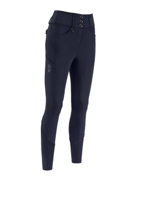Pantalon d'équitation femme Pikeur Cantira MatrixGripTec, coloris nightblue, vue de face