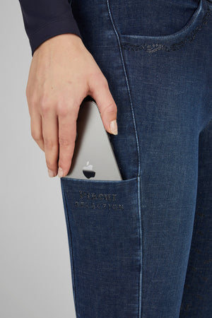 Lovaglónadrág PIKEUR BRINJA SD 5215 KÖZÉPMAGAS DERÉKRÉSZ DENIM