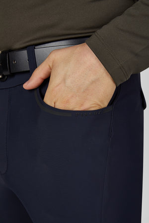 Pikeur FENDRIK GripTec Knie pantalon d'équitation, coloris nightblue, porté, détail
