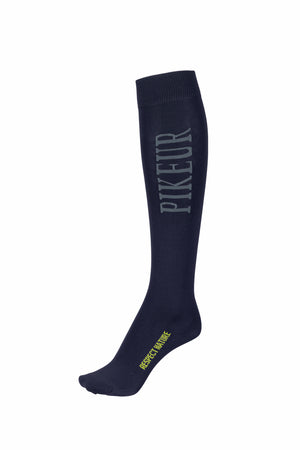 Chaussettes tube PIKEUR étroites Bleu marine-gris | Sellerie Bucéphale