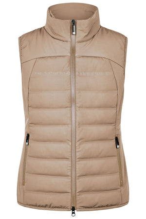 Pikeur QUILTED FLEXVEST gilet d'équitation, coloris mocha cream, vue de face