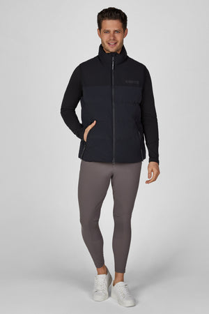 Pikeur QUILTED VEST gilet d'équitation, coloris noir, porté vue de face