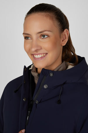 Pikeur WATERPROOF PARKA veste d'équitation, coloris nightblue, porté, détail