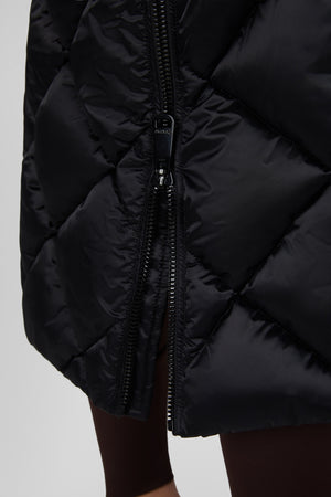 Pikeur QUILTDIAMOND COAT manteau d'équitation, coloris noir, porté, détail