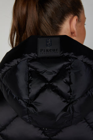 Pikeur QUILTDIAMOND COAT manteau d'équitation, coloris noir, porté, détail