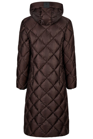Pikeur QUILTDIAMOND COAT manteau d'équitation, coloris chocolate brown, vue de dos