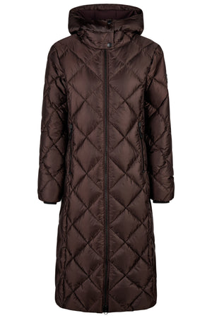 Pikeur QUILTDIAMOND COAT manteau d'équitation, coloris chocolate brown, vue de face