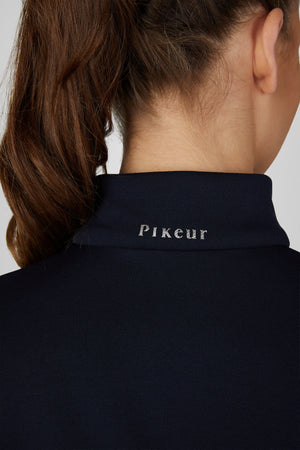 Pikeur POLARTEC SHIRT haut technique, coloris nightblue, porté, détail