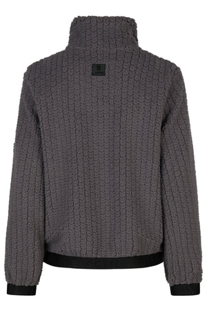 Pikeur Veste polaire VELVETKNIT, coloris basalt grey, vue de dos