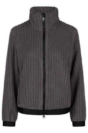 Pikeur Veste polaire VELVETKNIT, coloris basalt grey, vue de face