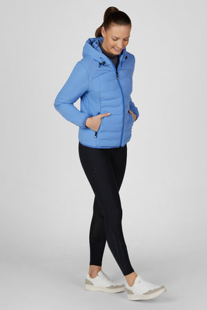 Pikeur THERMO FLEECE veste polaire, coloris electric blue, porté vue de face