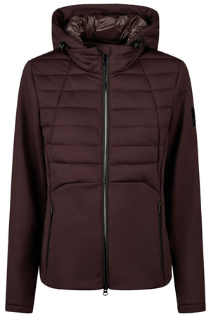 Pikeur QUILTSHIELD FLEECE veste polaire, coloris chocolate brown, vue de face