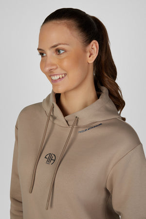 Pikeur HOODY sweat d'équitation, coloris mocha cream, porté, détail
