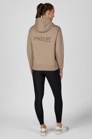 Pikeur HOODY sweat d'équitation, coloris mocha cream, porté vue de dos