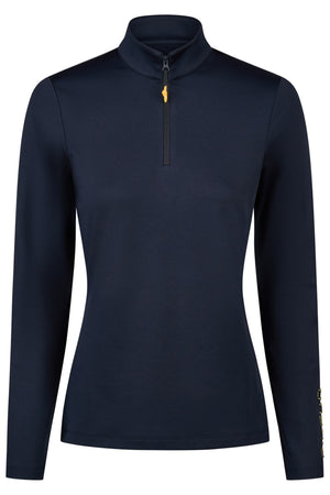 Pikeur ZIP SHIRT polo de concours, coloris navy blue, vue de face